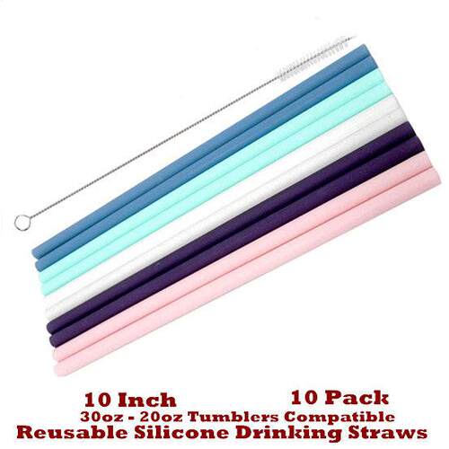 Reusable Silicone Drinking Straws Jar and Tumbler