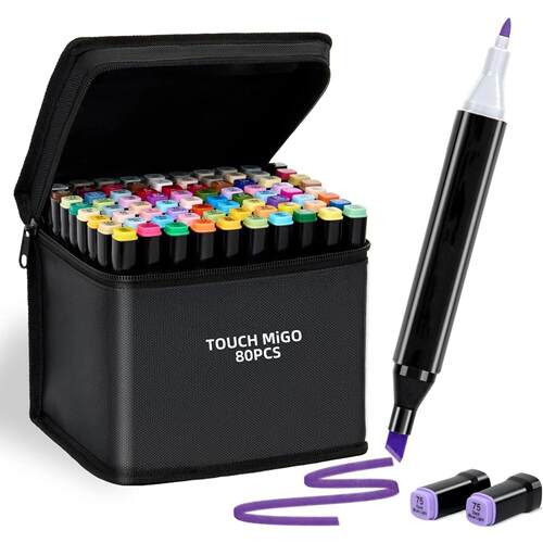 24-80 Colors Art Markers Set Alcohol Oily Felt Marker Pen Do