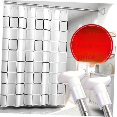 The bathroom shower curtain checkered PEVA Environmental