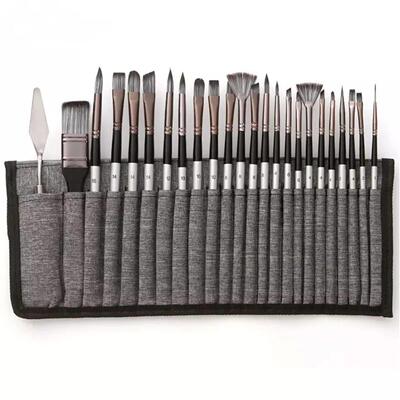 Bview Art 24 Pieces Paint Brush Set Enhanced Synthetic Brush