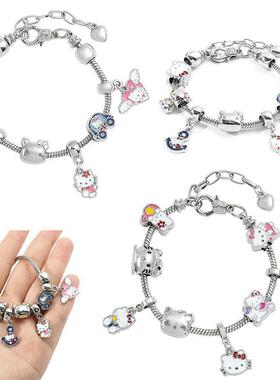 Sanrio KT Cat Kuromi Bad Bunny Bracelet DIY beaded jewelry