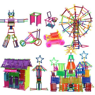 Hot Plastic Sticks Assembled Interconnecting Blocks Kids Sta