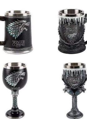 Game of Thrones Tankard Stainless Steel Resin Cups Beer Mug