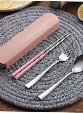 Wheat straw chopstick spoon fork tableware bento set of