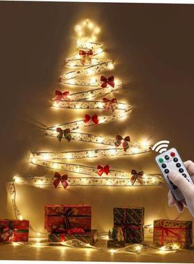 star lamp Christmas decoration bronzing ribbon light string1