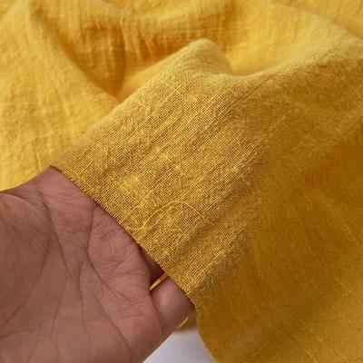 Soft Thin Linen Cotton Fabric Solid Color Organic Material P