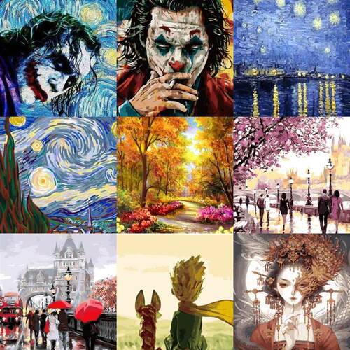 Painting By Numbers DIY Paint By Number Home Room Decoration