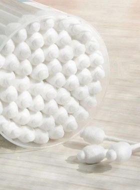 56 Pcs Thin Cotton Swab Sticks Ear Box Tips Fioc Pointed