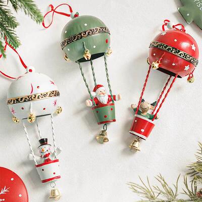Christmas tree decorate Hot Air Balloon Santa Claus Pendant
