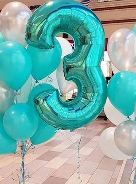 40Inch Big Foil Birthday Balloons Blue Helium Number Balloo