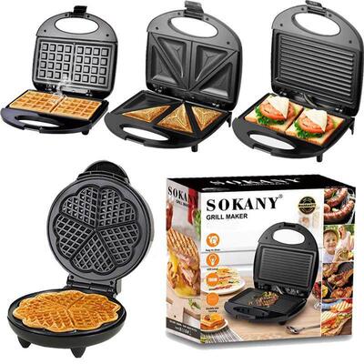 Waffle bread machine, toaster and breakfast machine早餐机