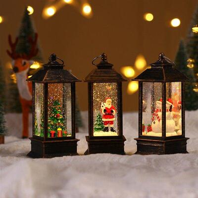 Christmas decorations ornaments small oil lamps圣诞风灯