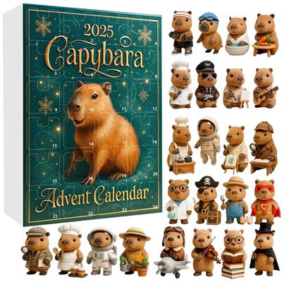 Capybara Advent Calendar 3D Acrylic Capybara Ornament 24 Day