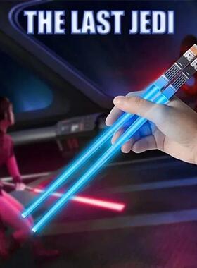1 Pair StarWar Theme LED Lightsaber Luminous Chinese Chopsti