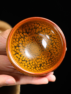 建阳建盏鹧鸪斑盏茶杯主人杯大号喝茶盏杯功夫茶碗品茗杯单杯防烫