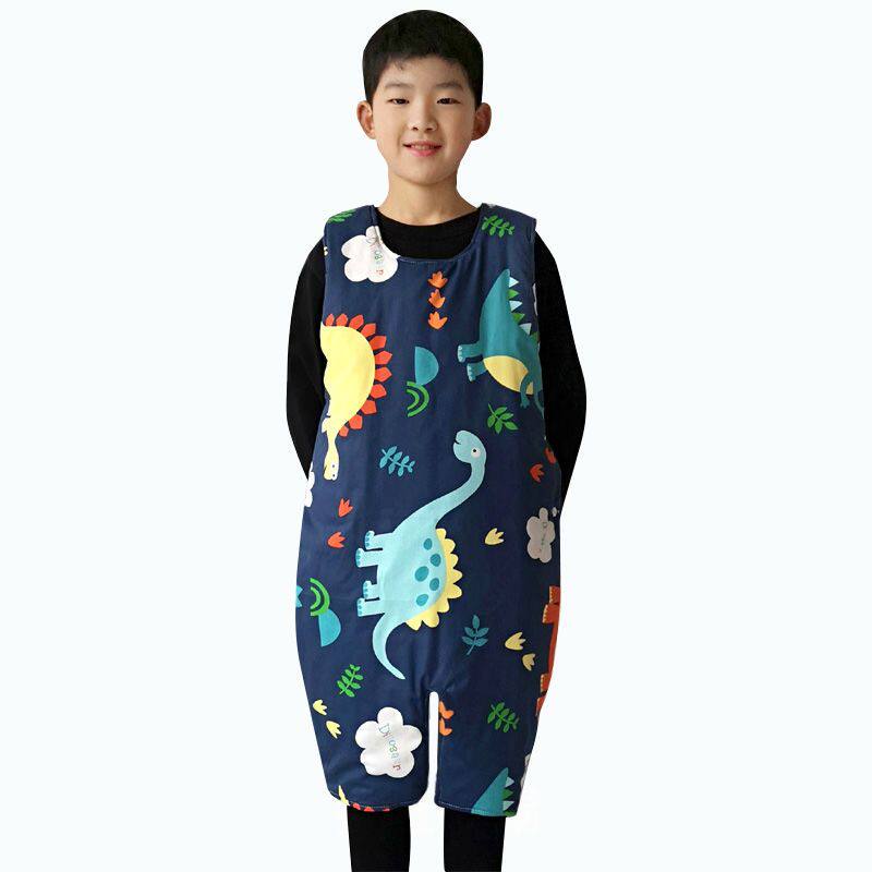 大童背心睡袋7恐龙8童肚兜9女男分腿式6-10岁宝宝12儿童薄款四季
