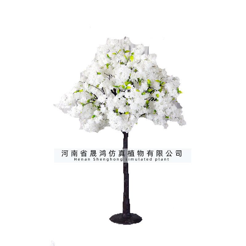 仿真玫瑰花盆栽桃树大型假树许愿树梅花树婚庆樱花树布置包柱婚礼