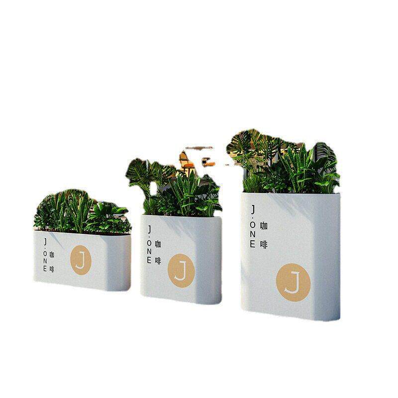 户外铁艺花架广场别墅露天花坛室外种植箱售楼部步行街带夜光花箱