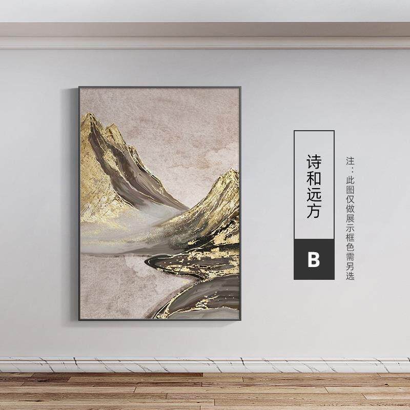 现简约背景墙帆布画端卫生间干区风景装饰画酒店走廊防水挂画