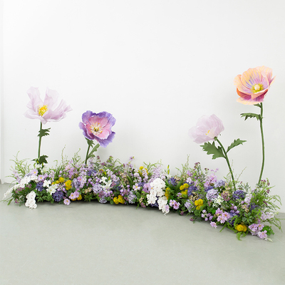 野花高级橱窗花艺紫色花园造景