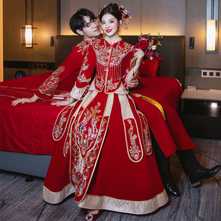 秀禾服新娘2025新款 嫁衣高端秀和小个子高级显瘦重工婚服 结婚中式