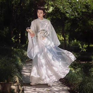 刺绣日常情侣春夏 中国风古装 原创汉服2025新款 明制圆领袍男女同款