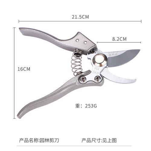 进口SK5钢修枝剪园林果树花艺粗枝花剪省力修剪树枝园艺剪刀剪枝