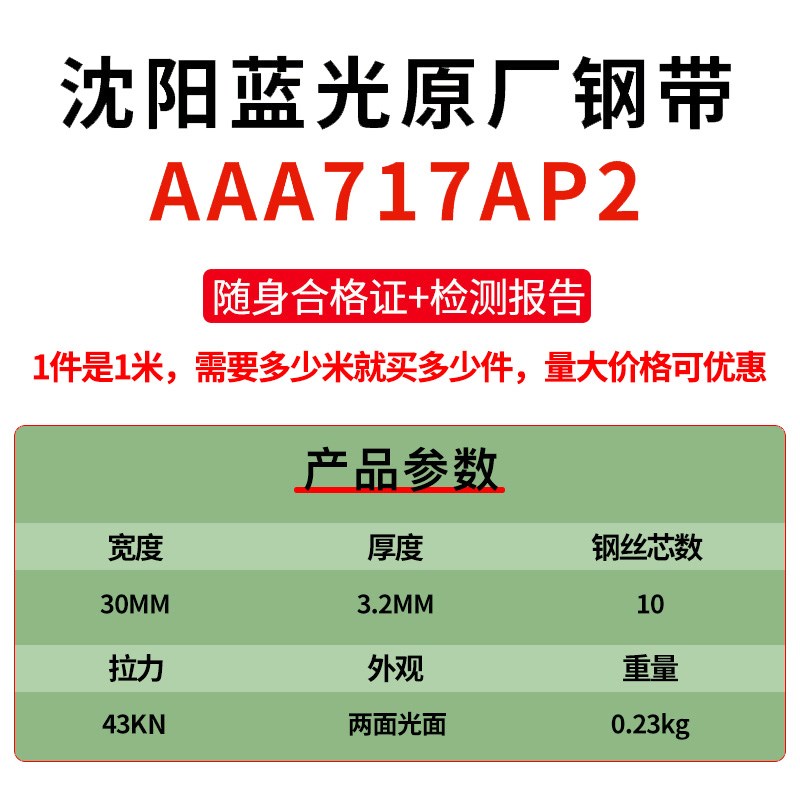 奥的斯电梯曳引钢带AAA717AM2 AP2 X1 AJ2沈阳蓝光AD1布鲁格BRUGG