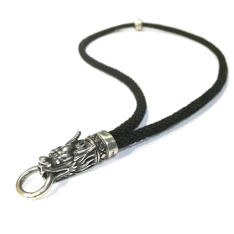 文玩手把件绳子高档咖啡色黑色灰色手工编织简约和田玉器翡翠手绳