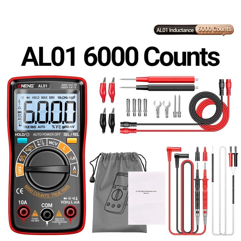 交直流电感NCV手持电压电流电阻高精度万用表 ANENG 计数6000