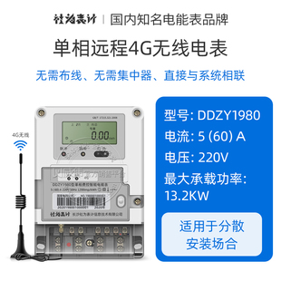 远程预付费智能电表 4G无线单相抄表电表 林洋DDZY71 送系统