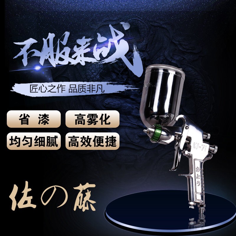 日本佐藤喷枪油漆枪W71W77上下壶家具木器汽车墙壁气动喷漆枪