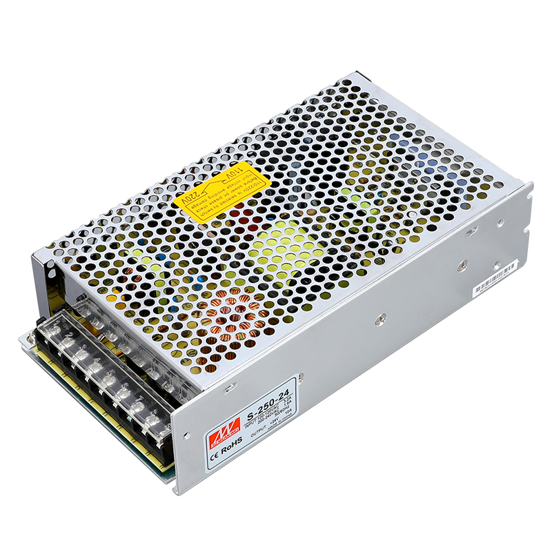 明纬250W开关电源S-250-24V10A 12V20A 1H5V36V48V/AC220V转DC直