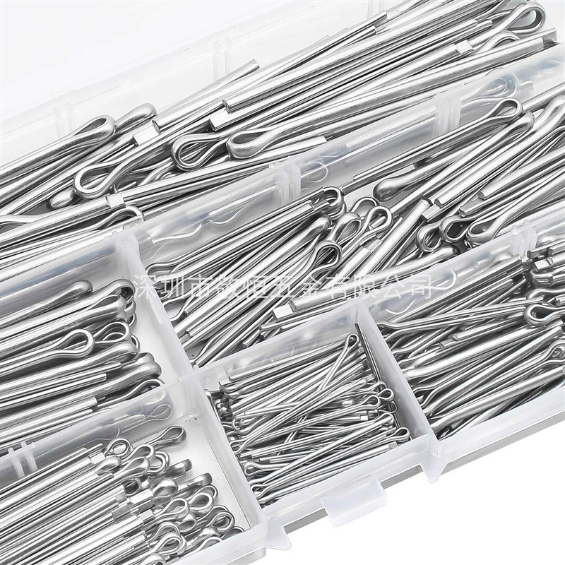 160pcs M1.6 M2.5 M3.2 M4 不锈钢304开口销发夹销子卡销GB91盒装