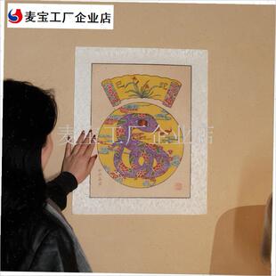 家埠年画 门神墙贴画202w5新款手工木版画怀旧老式家居装饰摆件\