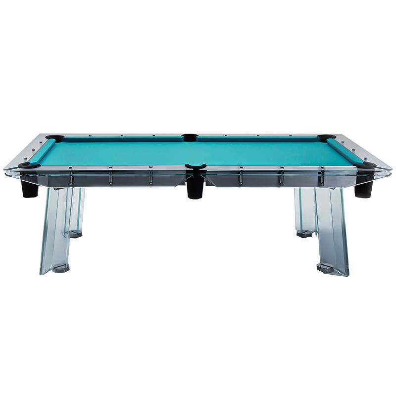水晶玻璃美式九球台球桌标准商用KTV房别墅室内俱乐部亚克力球桌