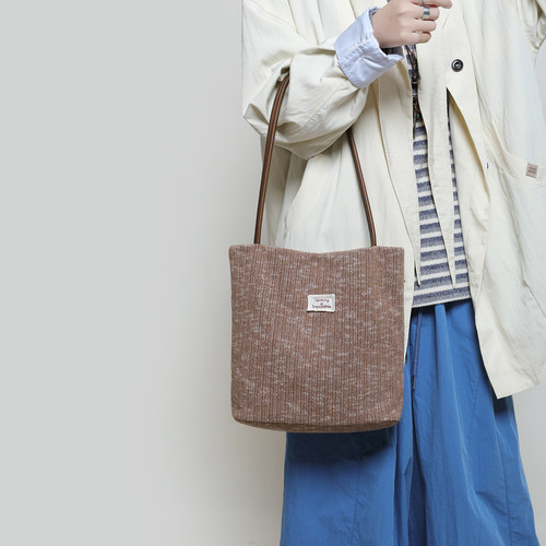 秋冬针织包韩系小众水桶包单肩包