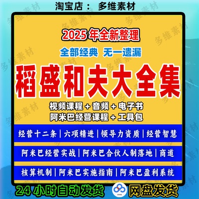 2025稻盛和夫视频全集阿米巴经营模式六项精进企业管理培训课程