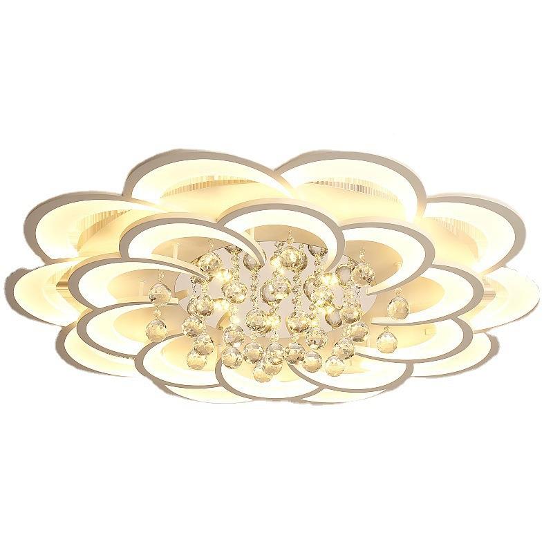 客厅大灯水晶0灯奢简约现代大5365气家用22新款高档轻圆形卧室吸