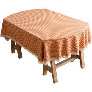 新款椭圆形桌布餐桌布布艺轻奢高级感可折叠伸缩长椭圆形棉麻台布