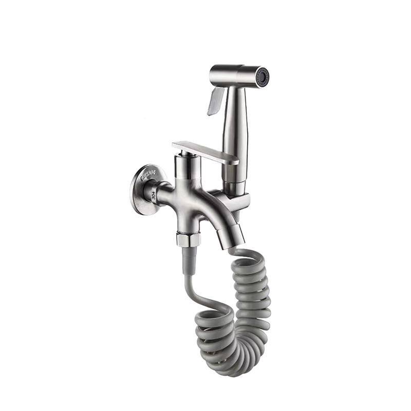 不锈钢拖把池头喷枪水龙头枪一体带阳台拖布池喷加龙长洗衣机龙头