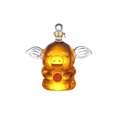 动物造型泡酒瓶十二生肖玻璃酒瓶高硼硅玻璃猪造型泡酒瓶工艺酒瓶