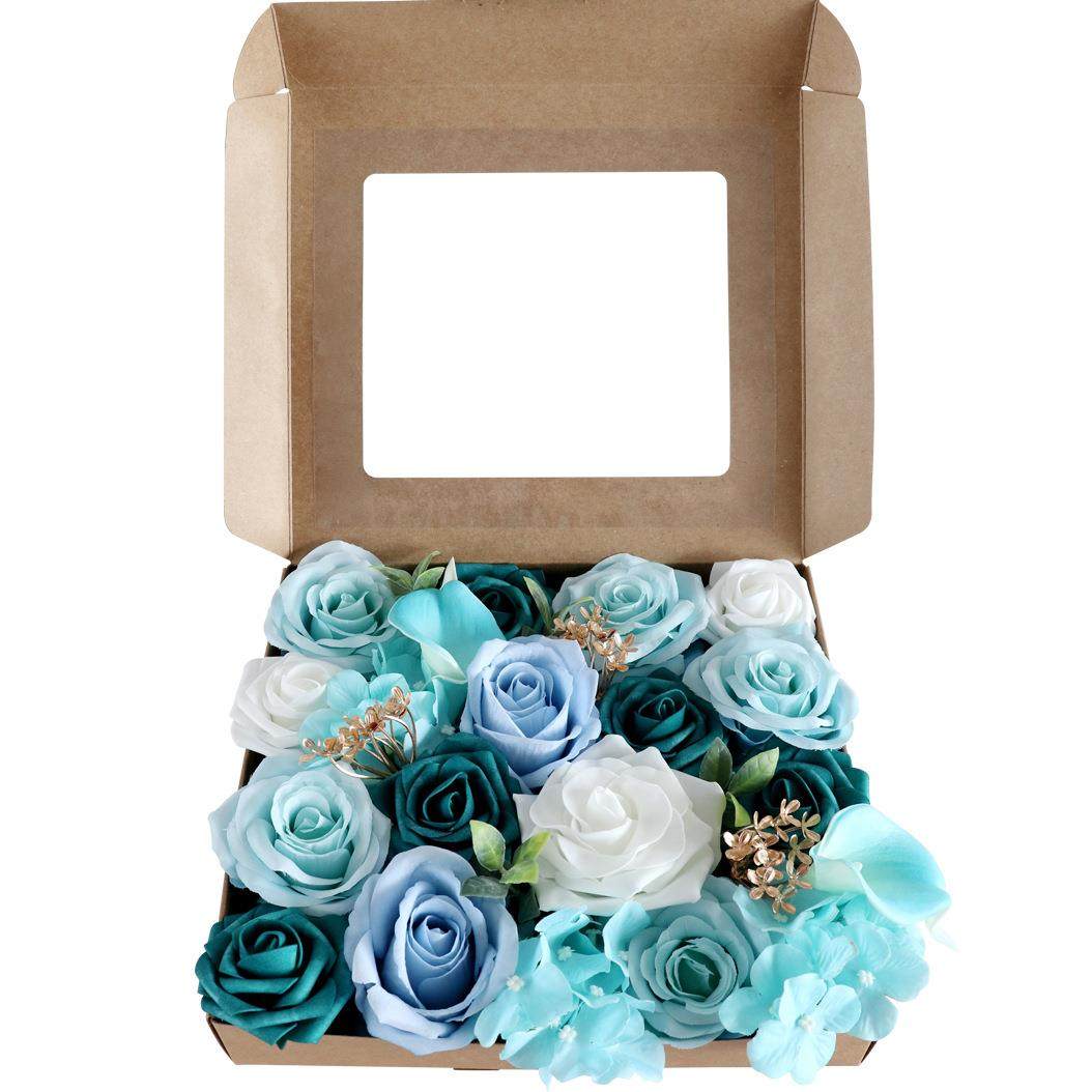 仿真玫瑰盒装花花头带杆DIY新娘手捧花家居装饰花束婚礼场景布置,家居饰品,餐桌花艺,淘宝优惠券,粉丝福利购,淘宝优惠卷