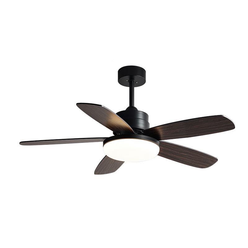 北欧质吊扇灯书房餐山厅风扇灯简约中灯具家用客电厅风木扇吊灯