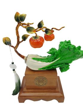 美豹大理石工艺品摆件样板房间会所酒店电视柜玄关设计师树脂摆设