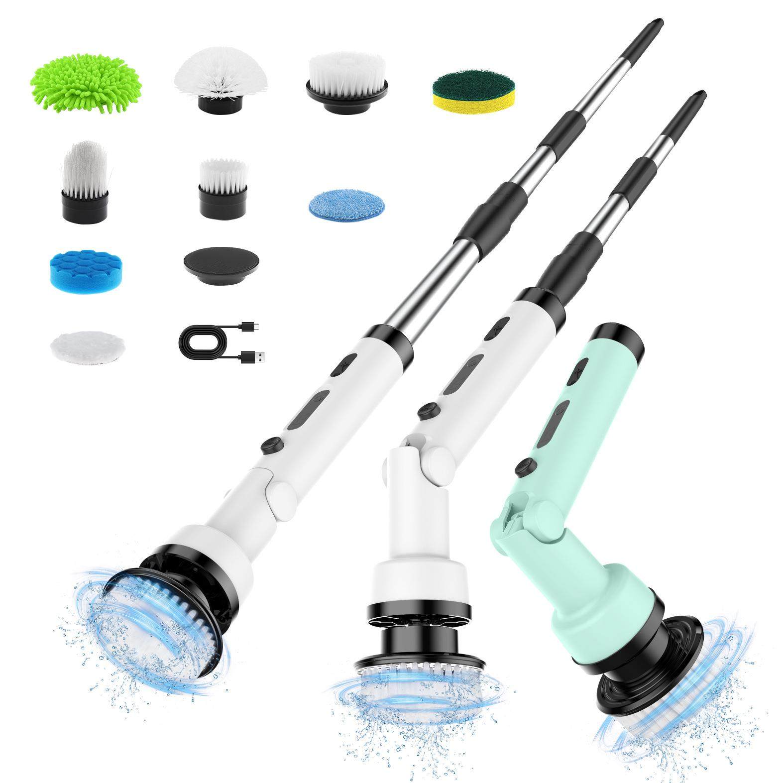 多功能九合一电动清洁刷手持厨房浴室拖把汽车抛光刷伸缩清洁器,家庭/个人清洁工具,一次性抹布,淘宝优惠券,粉丝福利购,淘宝优惠卷