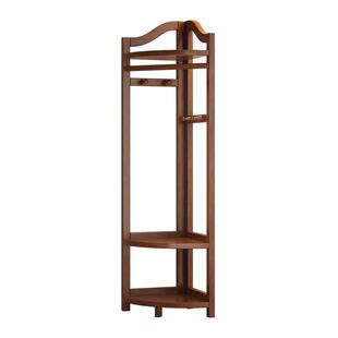 转角衣帽架带筐落地衣架卧室挂衣架房间床边放衣服架收纳家用