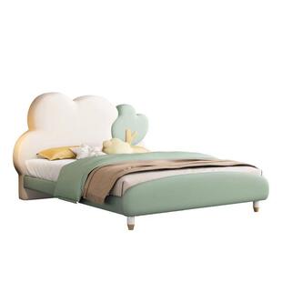 儿童床男孩卧室单人床皮床1米5男童女童云朵床一米二儿童房小孩床