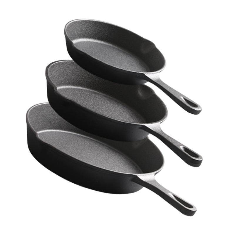 铸铁锅平底锅无涂层煎锅三件套装铁锅大小煎锅平底锅老美式煎盘,厨房/烹饪用具,锅组套装,淘宝优惠券,粉丝福利购,淘宝优惠卷