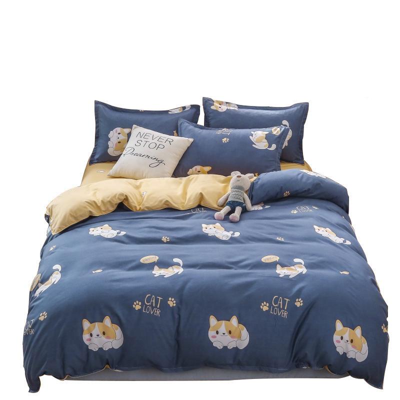 厂家洗单件单水棉学生宿舍床单DYC2人人被罩150x200x230双被被套